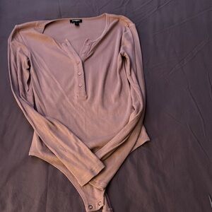 Express Mauve Long Sleeve Bodysuit
